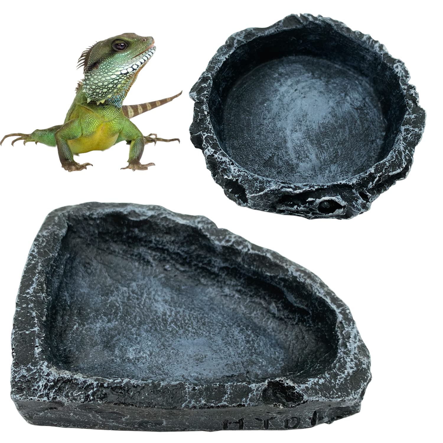 Water Dish Reptile - Набор из 2 угловых мисок для