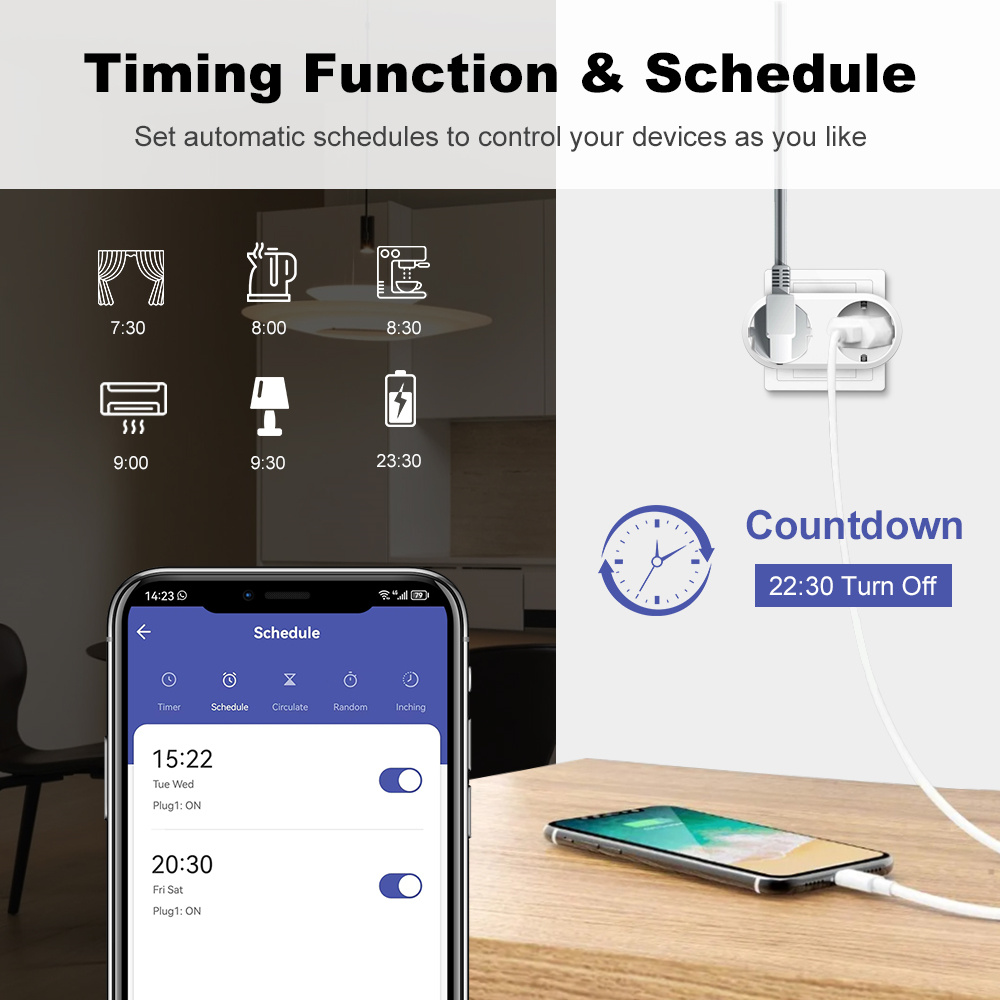 Умная Wi-Fi розетка с двумя ра – обзор и цена Timer Dual Outlet